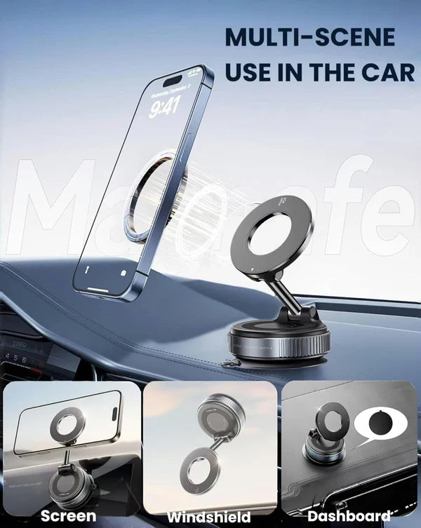 Vacuum Magnetic Suction Cup Phone Mount with 360 Degree Rotation