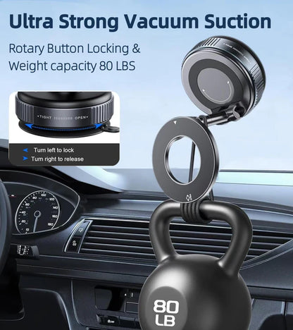 Vacuum Magnetic Suction Cup Phone Mount with 360 Degree Rotation