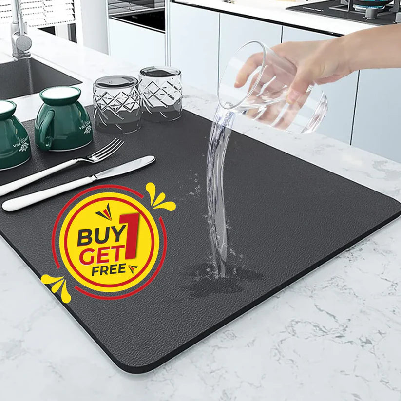 Drying mat for Kitchen, Water Absorbent Mat (PACK OF 2)